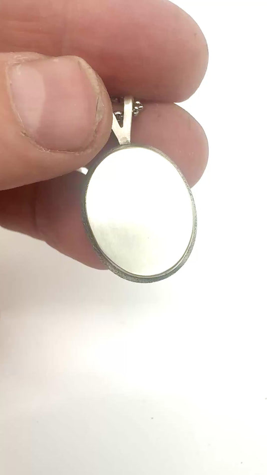 Purple Labradorite Shadowbox pendant (left)