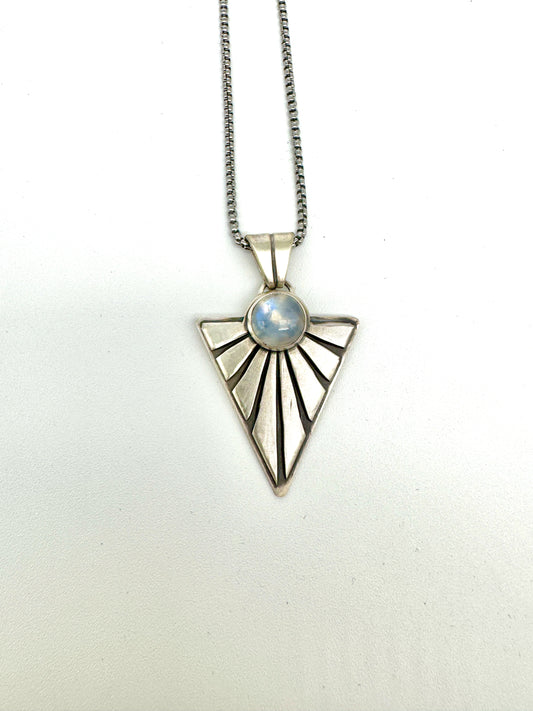 Raising Atlantis Moonstone Triangle pendant